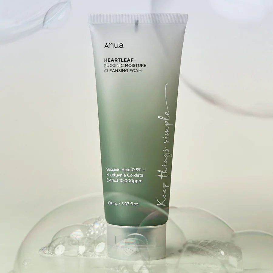 ANUA - HEARTLEAF SUCCINIC MOISTURE CLEANSING FOAM